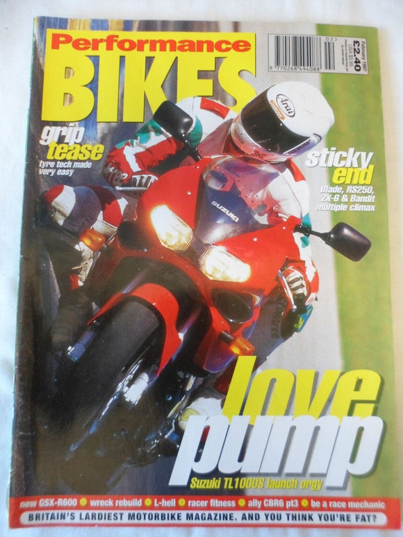 Performance Bikes - February 1997 - TL1000 - Bandit - ZX 6 - RS250 - Fireblade