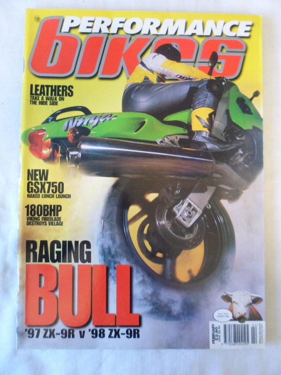 Performance Bikes - February 1998 - GSX 750 - ZX 9R