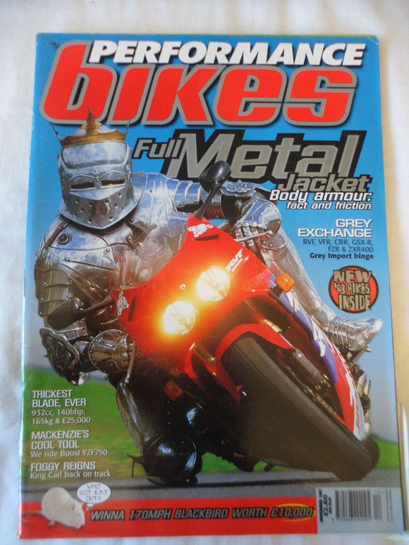 Performance Bikes - November 1997 - Fireblade - YZF 750