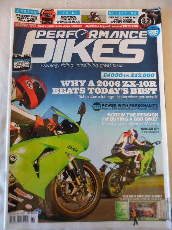 Performance Bikes - February 2012 - ZX10r - GSXR750 - Girder fork R1