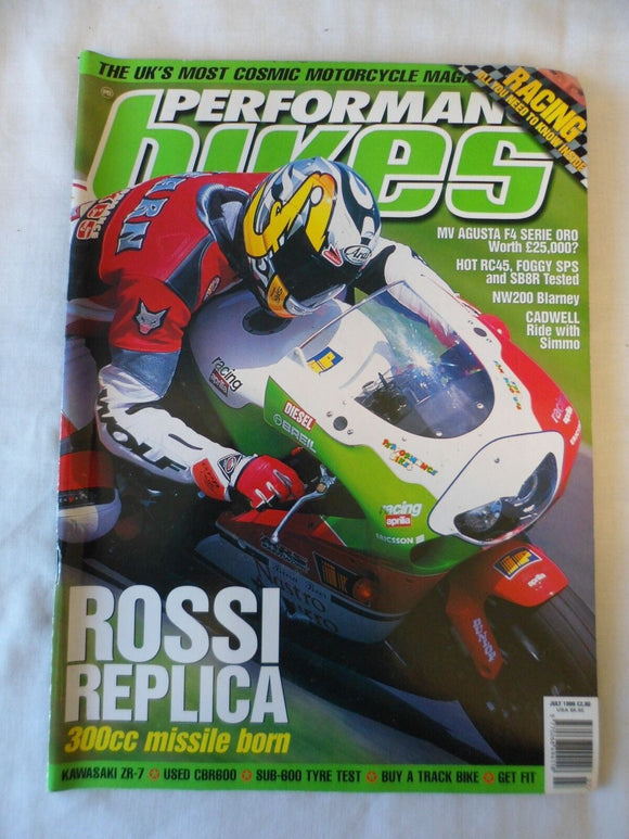 Performance Bikes - July 1999 - SB8R - Agusta F4 - RC45 - ZR