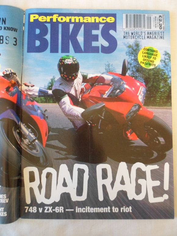 Performance Bikes - September 1995 - 748 vs ZX 6R