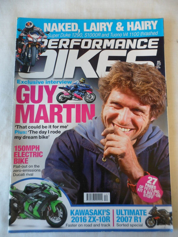 Performance Bikes - December 2015 - ZX 10R - R1 - Guy Martin