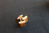 Cufflinks - Vintage gold coloured with stone/resin detail? - 635