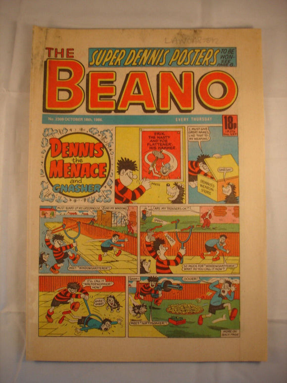 Beano Comic - 2309 - October 18th 1986