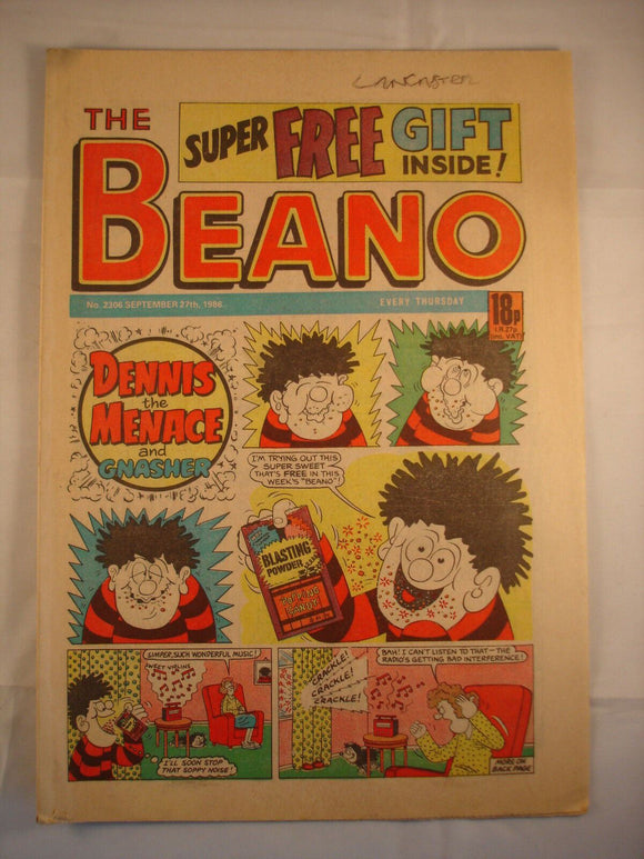 Beano Comic - 2306 - September 27th 1986