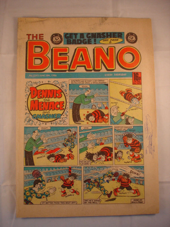 Beano Comic - 2293 - June 28th 1986