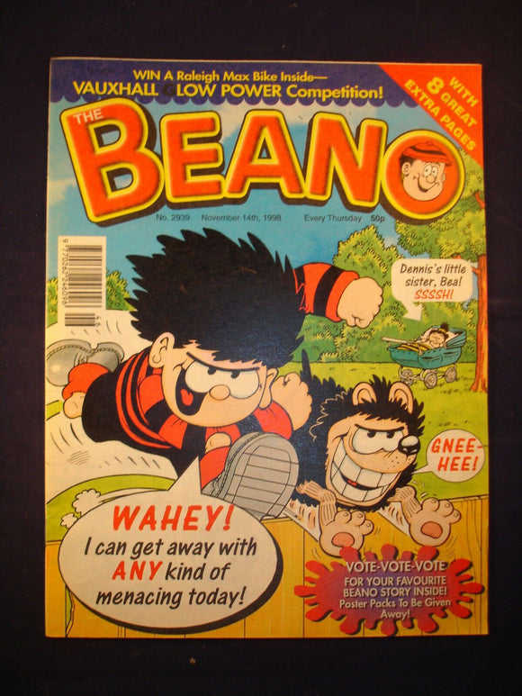 P - Beano Comic # 2939 - 14th November 1998  -