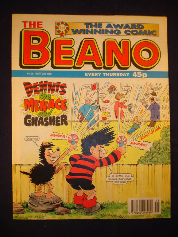 P - Beano Comic # 2911 - 2nd May 1998  -