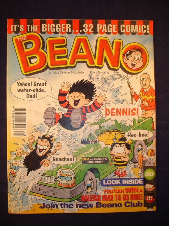 P - Beano Comic # 2936 - 24th October 1998  -