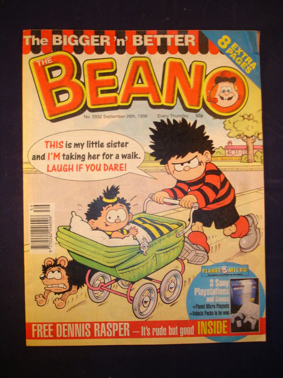 P - Beano Comic # 2932 - 26th September 1998  -