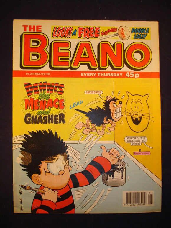 P - Beano Comic # 2914 - 23rd May 1998  -