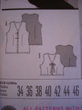 Burda Style 7289 sewing pattern Gilet sizes european 34 - 46