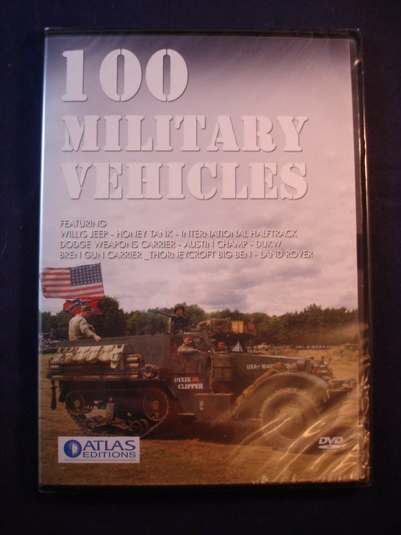 100 MILITARY VEHICLES  DVD  (ATLAS EDITIONS) FREE POSTAGE