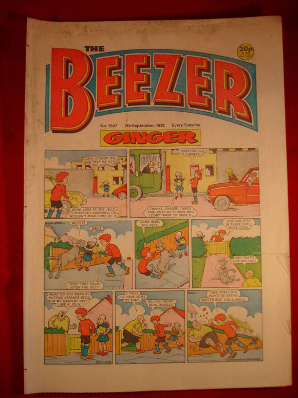 Beezer Comic - 1547 - 7th September 1985