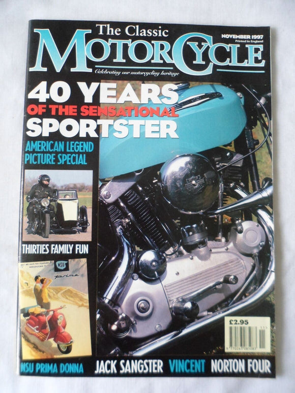 The Classic Motorcycle - November 1997 - 40 years of the Harley Sportster