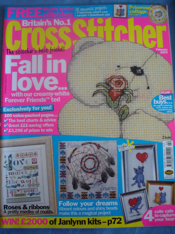 Cross Stitcher Magazine - Feb 2003 - #131 - Forever Friends - 18 romantic ideas