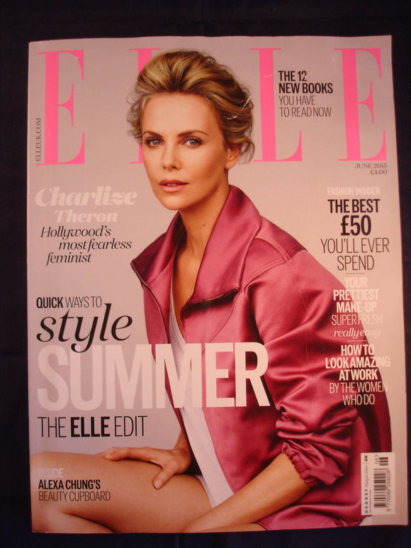 Elle UK - June 2015 - Charlize Theron - Light marking to cover