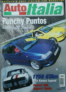 Auto Italia Magazine - November 1999 - Punto - 1750 GTAm