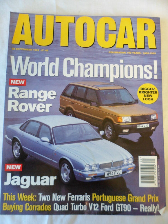 Autocar - 28 September  1994 - Jaguar XJR - Range Rover