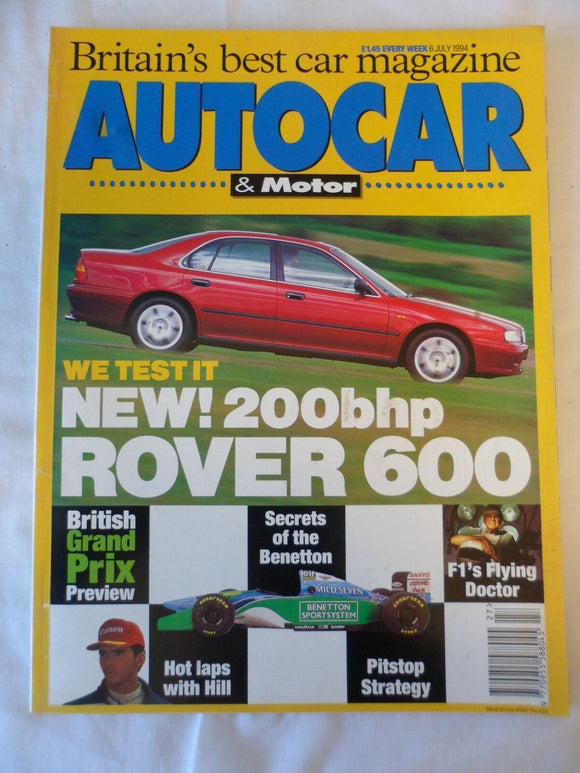 Autocar - 6 July 1994 - Clio Williams - Mercedes SLK