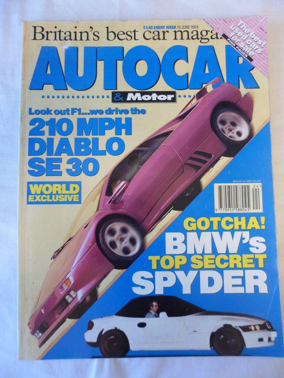 Autocar - 15 June 1994 - Lamborghini Diablo