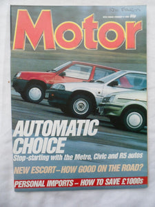 Motor magazine - 8 February 1986 - Metro - Civic - R5 - Escort