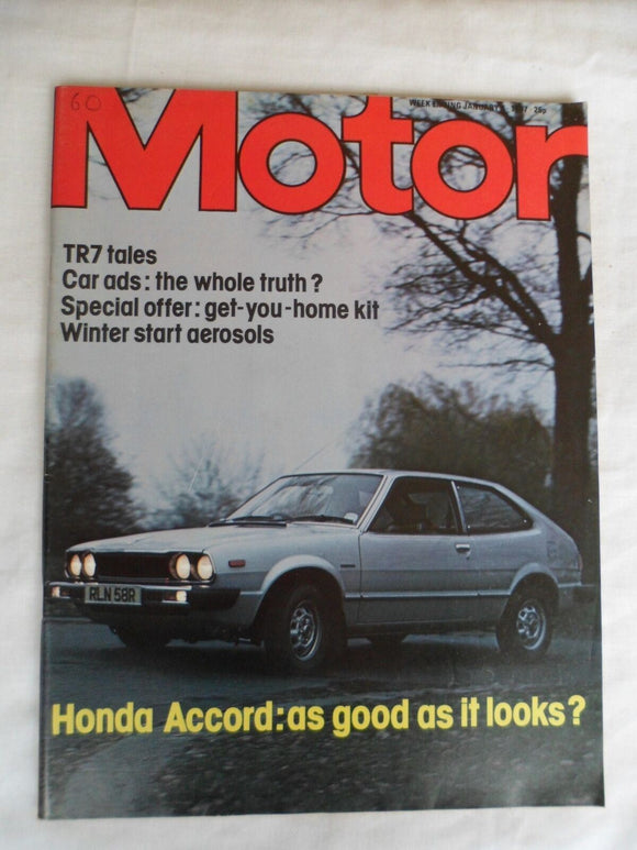 Motor magazine - 8 January 1977 - Honda Accord - TR7 tales