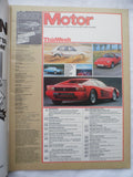 Motor magazine - 6 October 1984 - Ferrari Testarossa