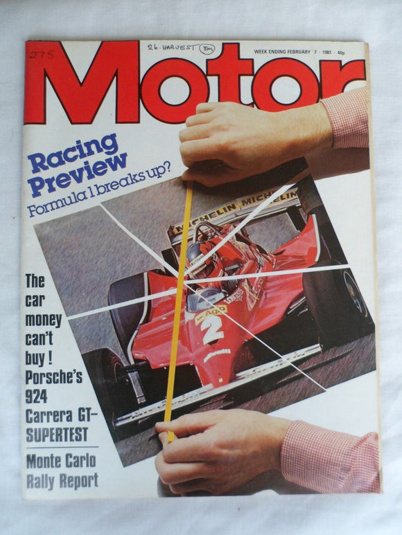 Motor magazine - 7 February 1981 - Porsche 924 Carrera GT - Monte Carlo rally