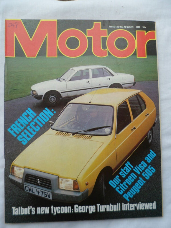 Motor magazine - 9 August 1980 - Talbot - Peugeot 505 - Citroen Visa