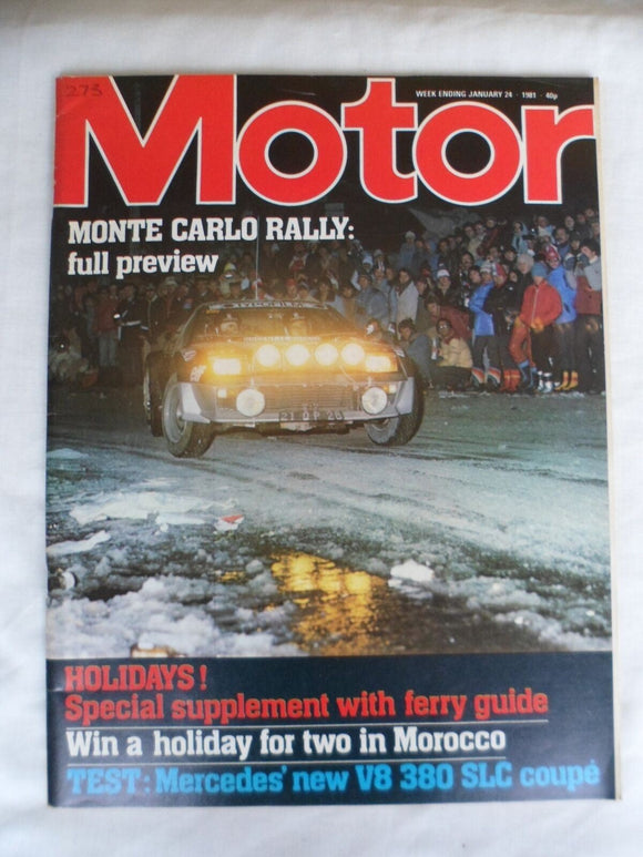 Motor magazine - 24 January 1981 - Monte Carlo Rally - Mercedes 380 SLC