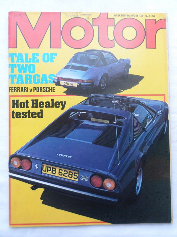 Motor magazine - 26 August 1978 - Ferrari vs Porsche - Healey