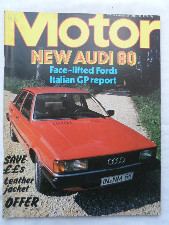 Motor magazine - 16 September 1978 - Audi 80