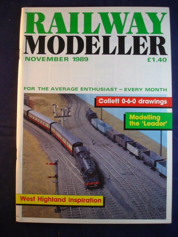 1 - Railway modeller - November 1989 - Contents page shown in photos