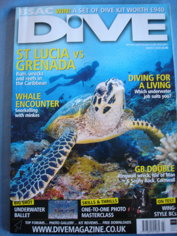 Dive magazine - March 2008 - St Lucia vs Grenada - Isle of man - Seghy