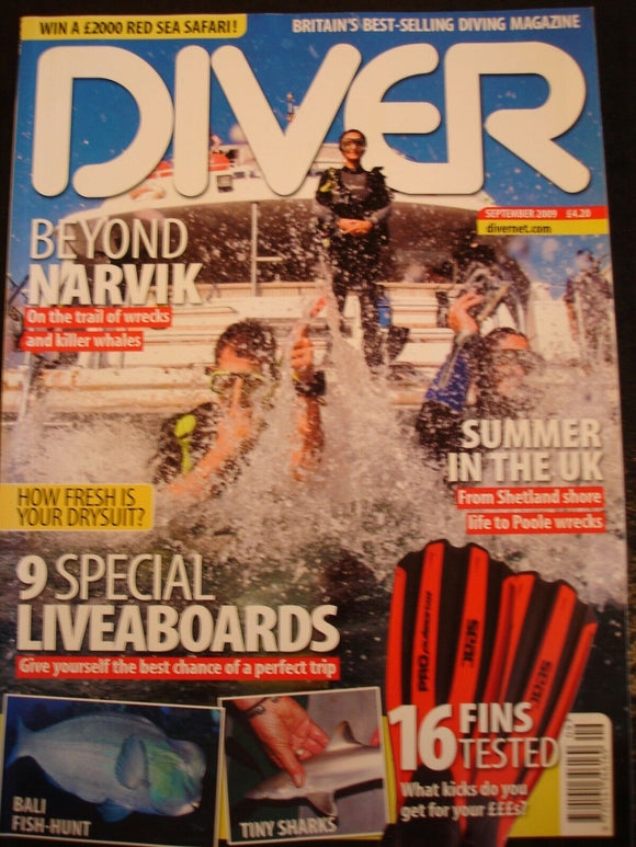 Diving Mag Diver Sep 2009 Poole, River Garry, Narvik, UK Summer