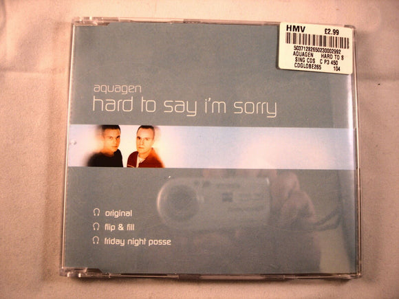 CD Single (B10) - Aquagen - Hard to say I'm sorry - CDGLOBE265