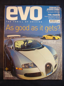 Evo Magazine issue # Dec 2005 - Gallardo vs Veyron