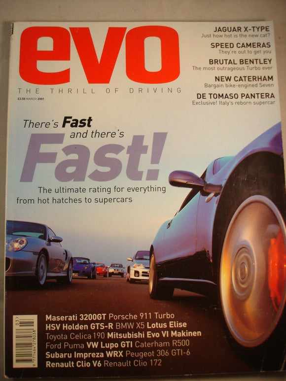 Evo Magazine # 29 - Esprit turbo buying guide - hot hatches to supercars rated