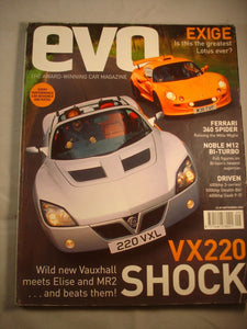 Evo Magazine # 23 - Elise buying guide - VX220 - MR2 - 360 Spider - Noble M12