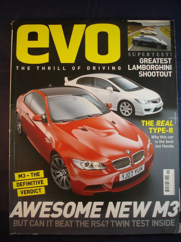 Evo Magazine # Sept 2007 - M3 - Type R - Lambo shoot out - RS4