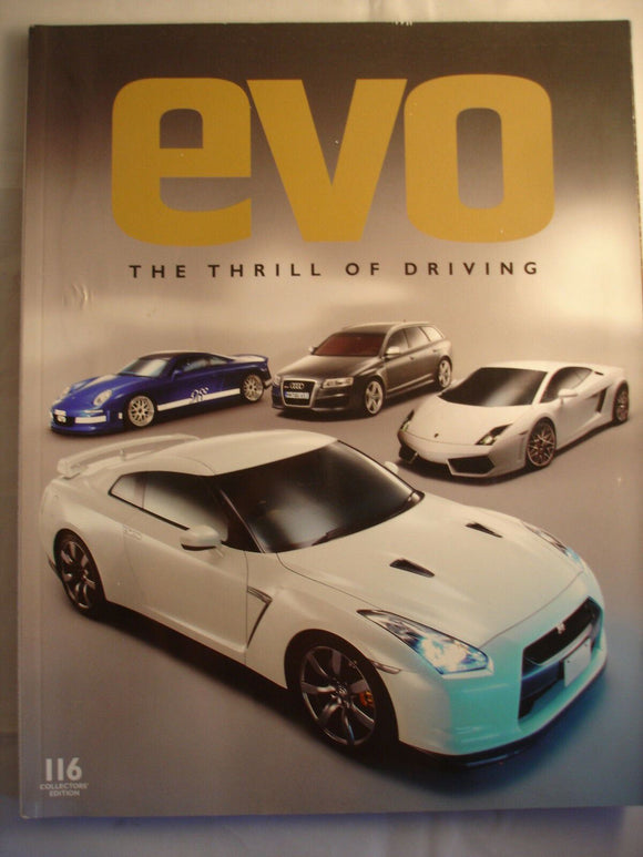 Evo Magazine issue # 116 - GT R - R8 - GT3 - RS6 - XF - Maserati