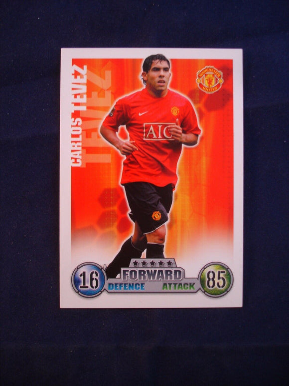 Match Attax - football card -  2007/08 - Man Utd - Carlos Tevez