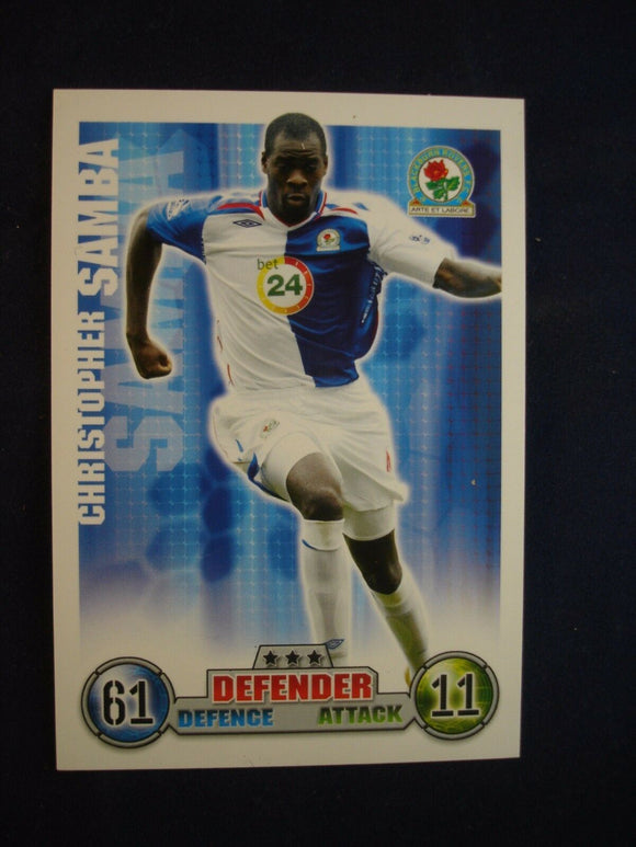 Match Attax - football card -  2007/08 - Blackburn Rovers - Christopher Samba