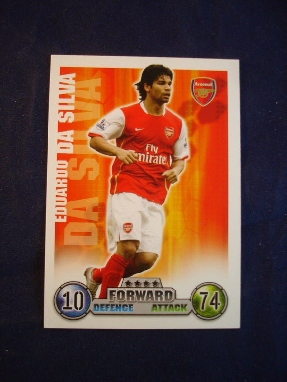 Match Attax - football card -  2007/08 - Arsenal - Eduardo Da Silva