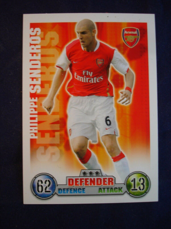 Match Attax - football card -  2007/08 - Arsenal - Phillippe Senderos