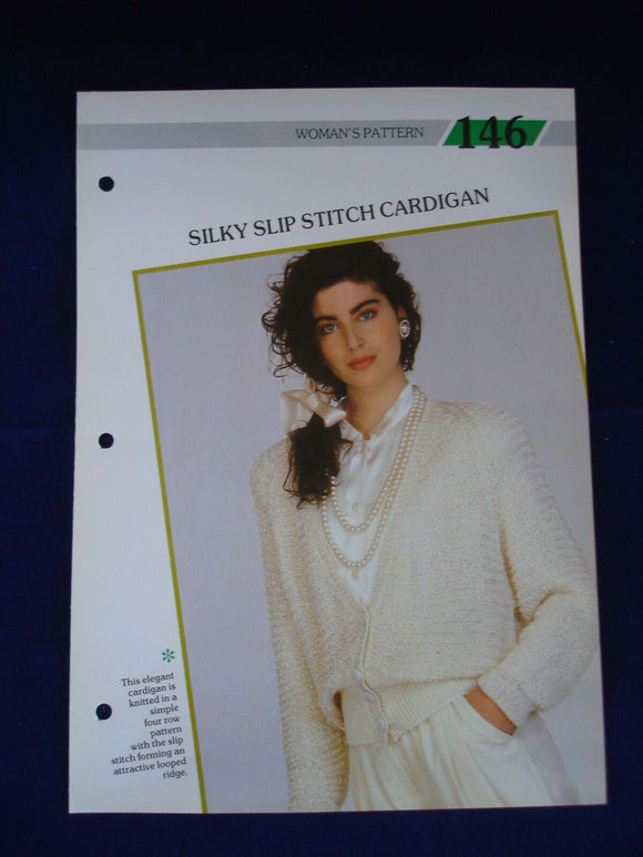 Silky slip stitch ladies jumper knitting pattern 36 - 40 in bust