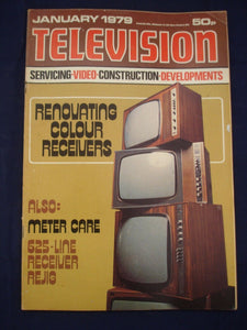 Vintage Television Magazine - January 1979 -  Birthday gift for electronics