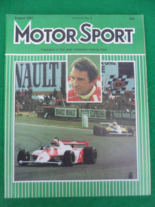 Motorsport Magazine - August 1981 - Contents shown in Photographs